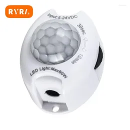 Controle Home Inteligente Pir Sensor de Movimento Ativado Temporizador Automático Interruptor de Luz DC 5V 12V Detector de Movimento para Tira LED Mini