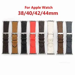 디자이너 럭셔리 디자이너 워치 밴드 시계 밴드 42mm 38mm 40mm 44mm iwatch 2 3 4 5 밴드 가죽 스트랩 팔찌 패션 스트라이프 워치 밴드 디자이너 펀치