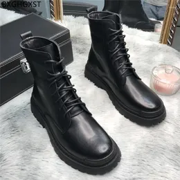 Boots Motorcycle Men Leather Casual Shoes For Man 2024 Ankle Male Designer Black Chaussure Homme