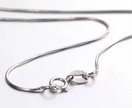 Whole Sale6Sizes Available Real 925 Sterling Silver Necklacesスリムシンチェーンネックレス女性チェーンキッズジュエリー14-32 "Colier2216121