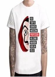 Erkekler komik tasarım la casa de papel t shirt para heist tees tv dizisi tshirts erkekler kısa kollu kağıt evi tshirt6707237