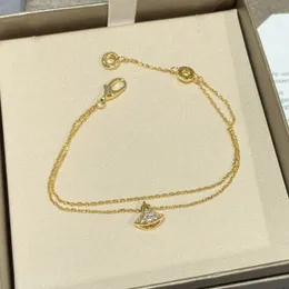 Fläktformad kjol Anklet Armband Designer för Woman Armband Gold Plated 18K Högsta räknekvalitet Vintage Crystal Brand Designer Exquisite Gift 041