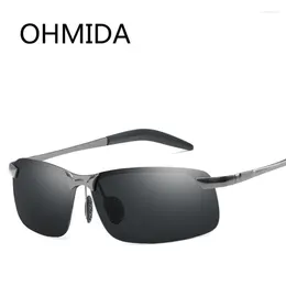 Sunglasses OHMIDA Pilot Men's Polarized Eyeglasses Driving Fishing Outdoor Sports Sunglasees Avaitor Mirror Sun Glasses Male