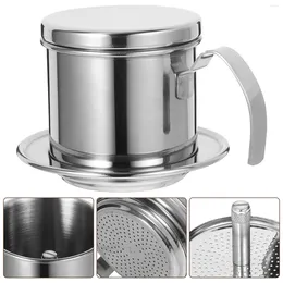 Dinnerware Sets Stainless Steel Coffee Dripper Filter For Machine Pour Over Making Metal Tools Cups