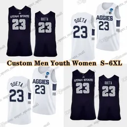 NCAA Custom S-6XL Utah State Aggies College Basketball 10 Darius Brown II Jerseys 1 Great Osobor 22 Javon Jackson 21 Jackson Grant 24 Karson Templin Kalifa Sakho Burris