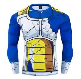 Men039s футболки 18 цветов мужские 3D компрессионные топы аниме футболка Vegeta Son Goku уличная одежда леггинсы для фитнеса шорты спортивная одежда T5090484