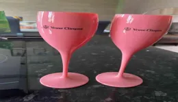 6PCS Orange Plastic Sampagne Flutes Acryl Party Wine Coupes Glass VCP szampan Flety kielicha plastikowe kubki Veuve L2206245907802