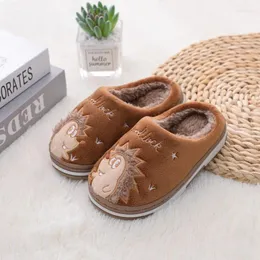 Hausschuhe Kinder Hausschuhe für Kinder Baby Winter Tier Igel Plüsch Kleinkind Mädchen Jungen warmes Zuhause Indoor Schuhe