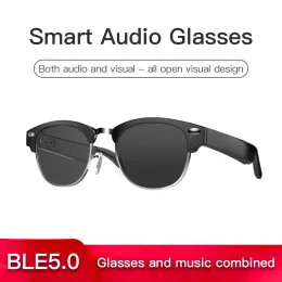 Headphones E20 Bone Conduction Smart Sports Glasses Wireless Bluetooth Audio HandsFree Call Music Wireless Headphone Voice Assistant Siri