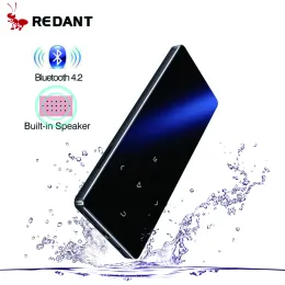 Spieler REDANT Bluetooth MP3-Player mit FM-Radio Lautsprecher 1,8 Bildschirm Touch-Tasten HiFi Mini Sport MP 3 Musik-Player tragbarer Metall-Walkman