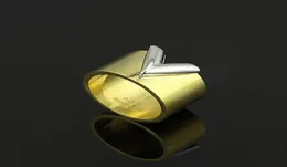 Neue mode jewerly berühmte marke edelstahl 18 Karat vergoldet splitter liebe Ring Für Frauen mann hochzeit Ringe Rose Gold überzogen jew5775898