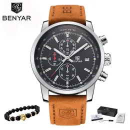 Watches Benyar Watches Men Brand Quartz Watch Fashion Chronograph Watch Reloj Hombre Sport Clock Male Hour Relogio Masculino 2023