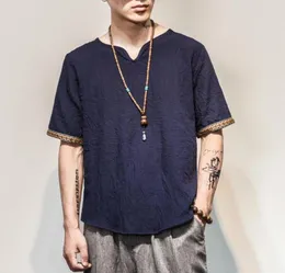 Estilo chinês linho t camisa masculina fashions harajuku streetwear engraçado tshirt masculino t camisa hip hop tshirt masculino verão 201987453761939389