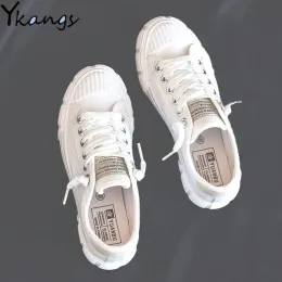 schuhe Frauen Leinwand Schuhe Einfarbig 2020 Sommer Neue Dame Stilvolle Turnschuhe Mädchen Schwarz Weiß Schuhe Sneaker Lace Up Low Top espadrilles