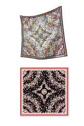 2024 novo designer clássico impressão floral xale de seda lenços de sarja pashmina quadrados de luxo moda alça longa saco lenços bandana ombro tote lage fita envoltórios