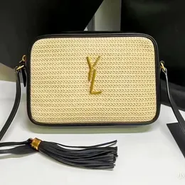 10A Designer Torby na ramię Kobiet moda cleo crossbody Raffias Lou Tassel Camera torba słomka skórzane sprzęgło Summer Luksusowe torebkę