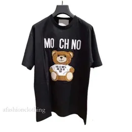 Moschino Hoodie Men's T-shirts Designer Mochino Hoodie Luxury Brands Men and Women Round Neck Short Sleeves Fashion 3