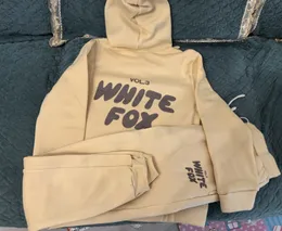 Designer tracksuit mulheres branco raposa hoodie conjuntos dois 2 peças conjunto de roupas femininas conjunto desportivo de manga comprida pulôver com capuz fatos de treino primavera outono inverno