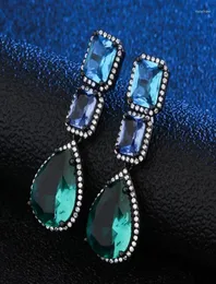 Stud Earrings Zlxgirl Jewelry Classic Women39s Cubic Zircon Fine Wedding Ears Metal Copper Velvet Bags1391893