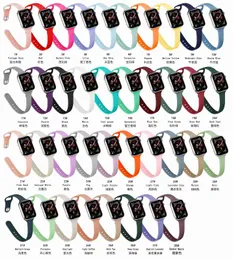 Designer Silicone Watchband Replacement IWatch Strap 7 6 5 4 3 2 1 Slim Wrist Band för Smart Apple Watch Designerrxbvrxbv