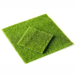 Trädgårdsdekorationer 15 cm konstgräsmarksimation Moss Garden Decorations Lawn Turf Fake Green Grass Mat Mattan 30cm DIY Micro Lan Dhqho