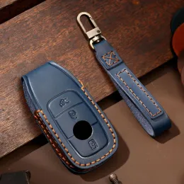 Leather Car Key Case Cover Fob Accessories Keychain for Mercedes Benz GLC300L E300 E260 E300L GLC300 C260l