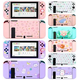 Cases Stawberry Sakura Cute Pink Soft TPU Protective Case Shell for Nintendo Switch Skin Cover for Girls Christmas Gift