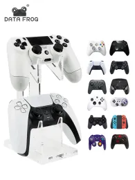 Ständer DATA FROG Universeller Dual-Controller-Ständer für PS5/PS4/PS3, Schreibtisch-Controller-Halter, Gamepad-Joystick-Halterung für Xbox One/Serie X