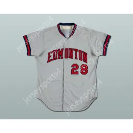EDMONTON TRAPPERS 28 BASEBALL JERSEY ANY PLAYER OR NUMBER NEW Stitched