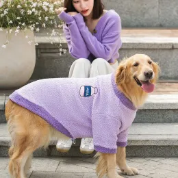 Westen Fleece Hunde Hoodies Weich warmes Hund Kleidung für große Hunde Haustierhund Weste Golden Retriever Collie Labrador Großer Hund Jacke Winter