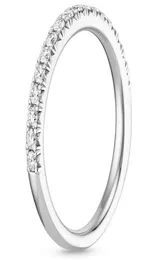 Anelli nuziali UFOORO Set di anelli con zirconi trasparenti per le donne Oro bianco Bellissimo AB Due gioielli con dita in stile Drop3393772