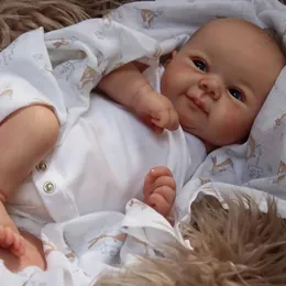 Reborn Baby Dolls Juliette Lifelike Real Touch 3D Skin flera lager med hår bebe dolljuguetes para 240223