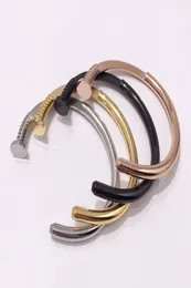 Screw Face men bangle Titanium Steel Bracelet GoldSilverRose Gold Style3624425