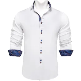 Camicia classica bianca Incerun Camicia da festa per uomo Camicie con colletto rovesciato per uomo Camicette patchwork moda manica lunga causale 240223