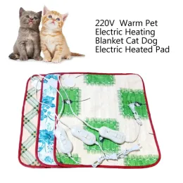 Mats 220V Bergo de aquecimento elétrico para animais de estimação Cat Cat Aquecimento Aquecimento Antiscratch Aquecimento de cão Cama de dormir para o outono Inverno