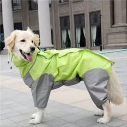 レインコート犬用防水レインコートスーツドットレインケープミディアムビッグドッグフード付きジャケットポンチョペットレインコートチュバスクロパラパラ