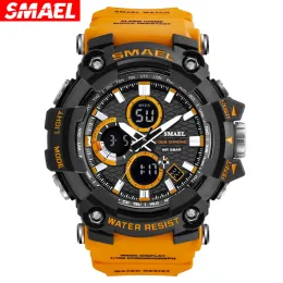 Watches Smael 1802 Sports Men's Watches Top Brand Military Quartz Watch Men Waterproof Shock Male Digital Clock Relogio Masculino