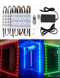 10ft 20ft 30ft 40ft 50ft Led Modules Lights 5630 5050 RGB Brightest STOREFRONT WINDOW LED LIGHT Remote Control Power Supply5159216