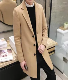 Men039s Trench Coats 2022 Fashion Men Wool amp Blends Mens Casual Business Coat Leisure Overcoat Male Punk Style Dust Jackets5331187