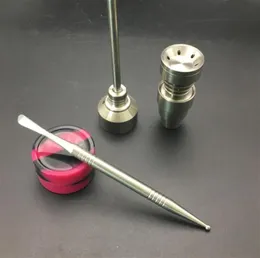 Titanium banger nails Bong Tool Set 14 18mm Domeless Grade 2 Smoking Nail Carb Cap Dabber dab rig Glass Water Pipes254T1612706