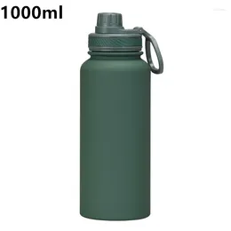 Water Bottles Sport Bottle With Leakproof Spout Lid Stainless Steel Double Wall Insulated Vacuum 1000ml Wide Mouth