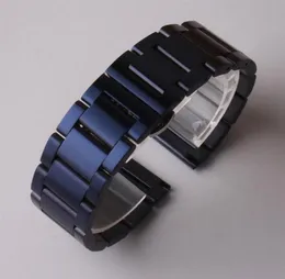 New 2017 arrival 20mm 22mm watchband strap bracelet dark blue matte stainless steel metal watch band belt for gear s2 s3 s4 men wo4062855