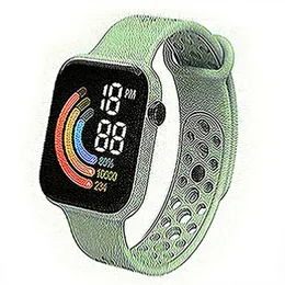 Xiaomi New Smart Watch 남성 여성 스마트 워치 LED 시계 시계 방수 무선 충전 실리콘 디지털 스포츠 시계 A113