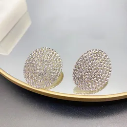 Baumelnde Ohrringe 2024 Senior Geometrie Rund Luxus Tropfen Mode Vielseitig Fein Glänzender Kristall Damen Schmuck