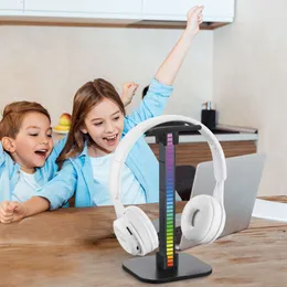 Komunikacja Universal Stand Rhythm Light, uchwyt zestawu słuchawkowego z RGB Music Light, dla Bluetooth lub przewodowych słuchawek