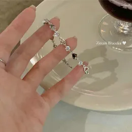 Link pulseiras moda coreana zircon coração pulseira y2k meninas doce oco para fora corrente feminina borboleta festa jóias presentes