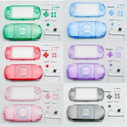 Casos ZUIDID Crystal Colors para PSP3000 PSP 3000 Game Console Shell Substituição Full Housing Cover Case W / Button Kit