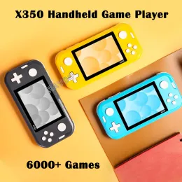 Jogadores Handheld Game Player X350 Video Game Console Mini Console Retro com 6000 + Jogos 3.5 Polegadas Tela IPS para GBA / MD / FC 10 Emuladores