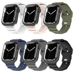 DesignerFashion Sports Soft Silicone Band for Apple Watch Ultra 49mm 44 45mm 42mm 41mm 42mm 38mm Watch Strap IWatch Series 876543 Bracelet {category}