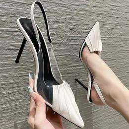 Summer Women's American Sandals European and Autumn Pointed High Heels Transparent Thin Fashionable 8316 165